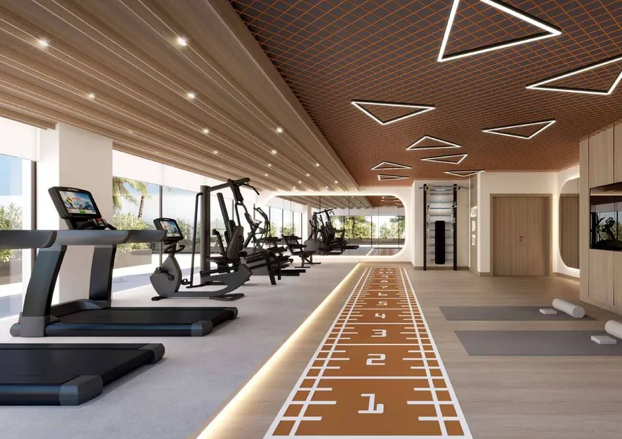 Gym at Aark Terraces.