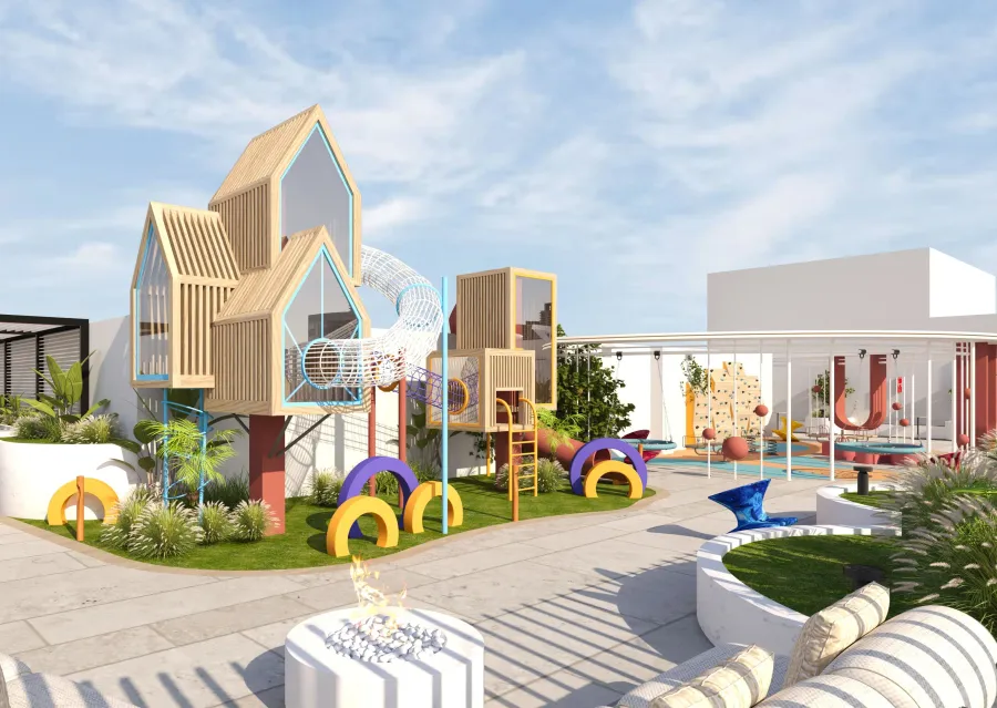 Outdoor Kids Play Area at Aark Terraces.