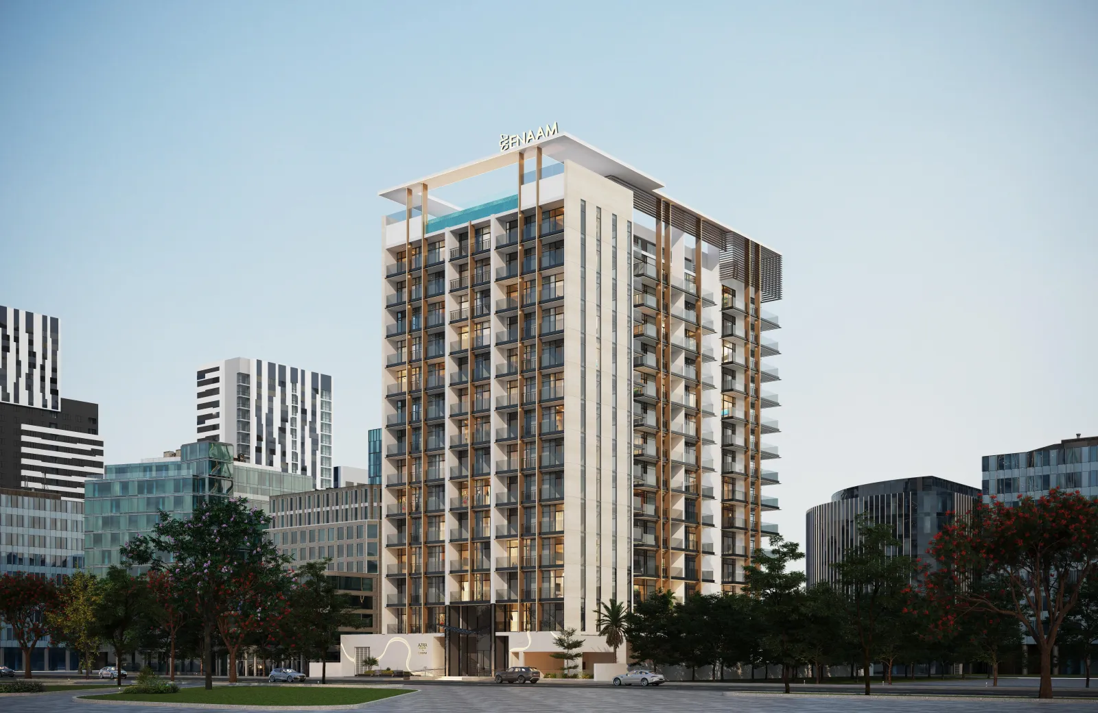 Azra Residence, Dubai Land Residence Complex · render 3