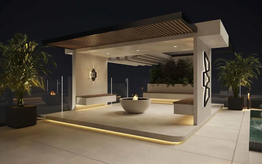 The Cabana Lounge at Azra Residence.