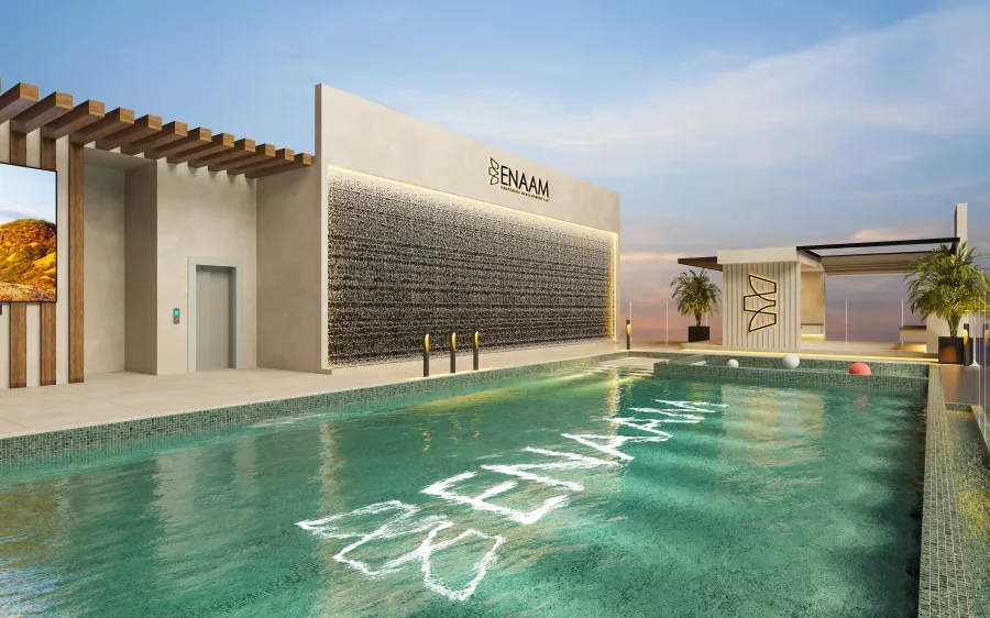 Infinity Swimming Pool at Azra Residence.