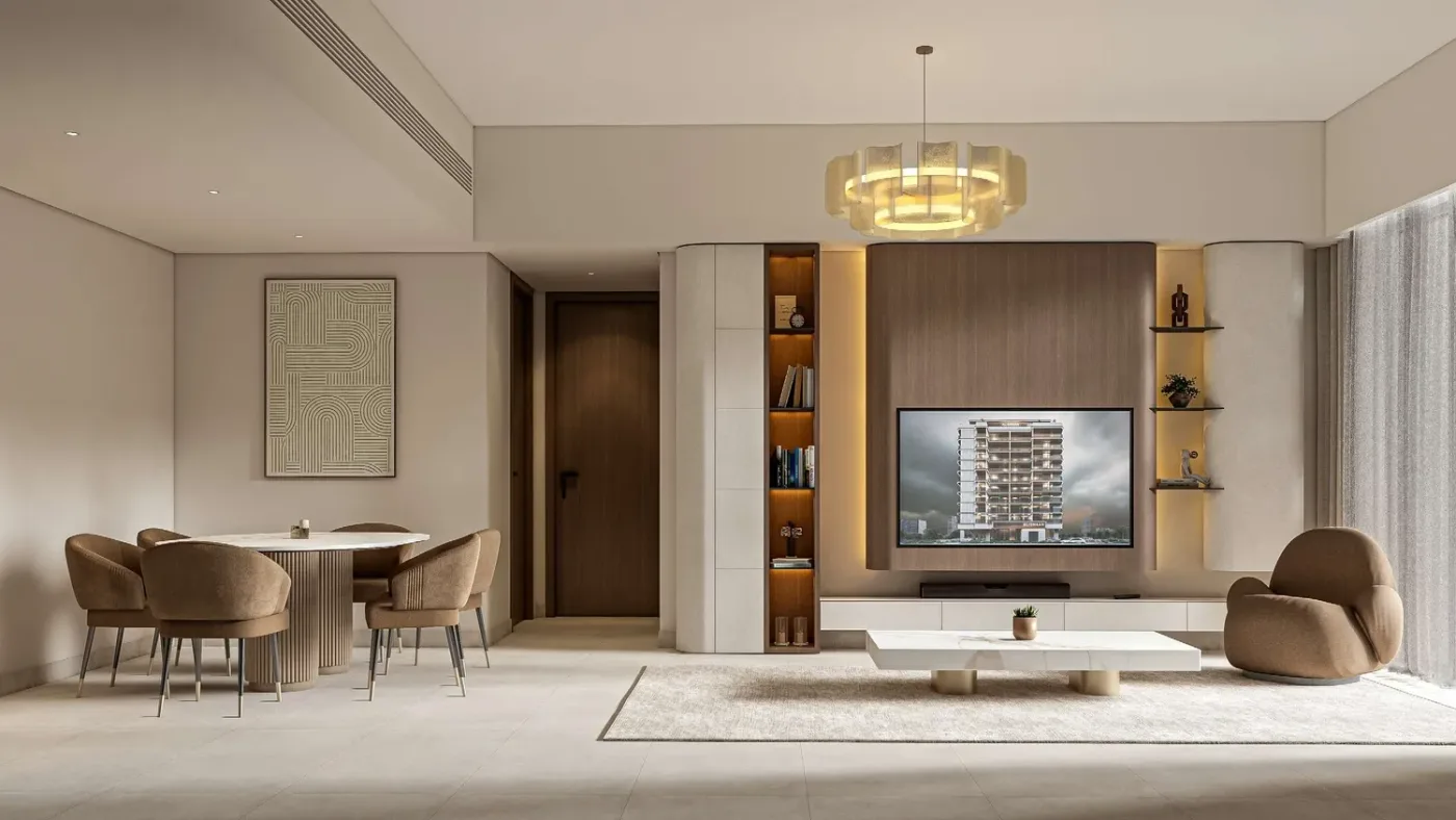 Interior render at Parkgreen Residences.