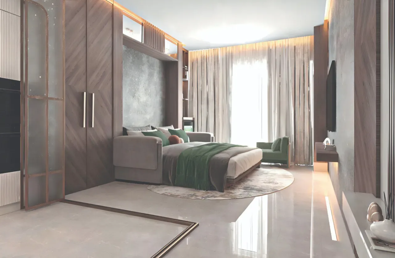 Interior render at Amazonia Residence.