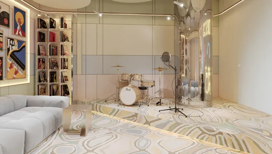Music Room at J-Haus Residence.
