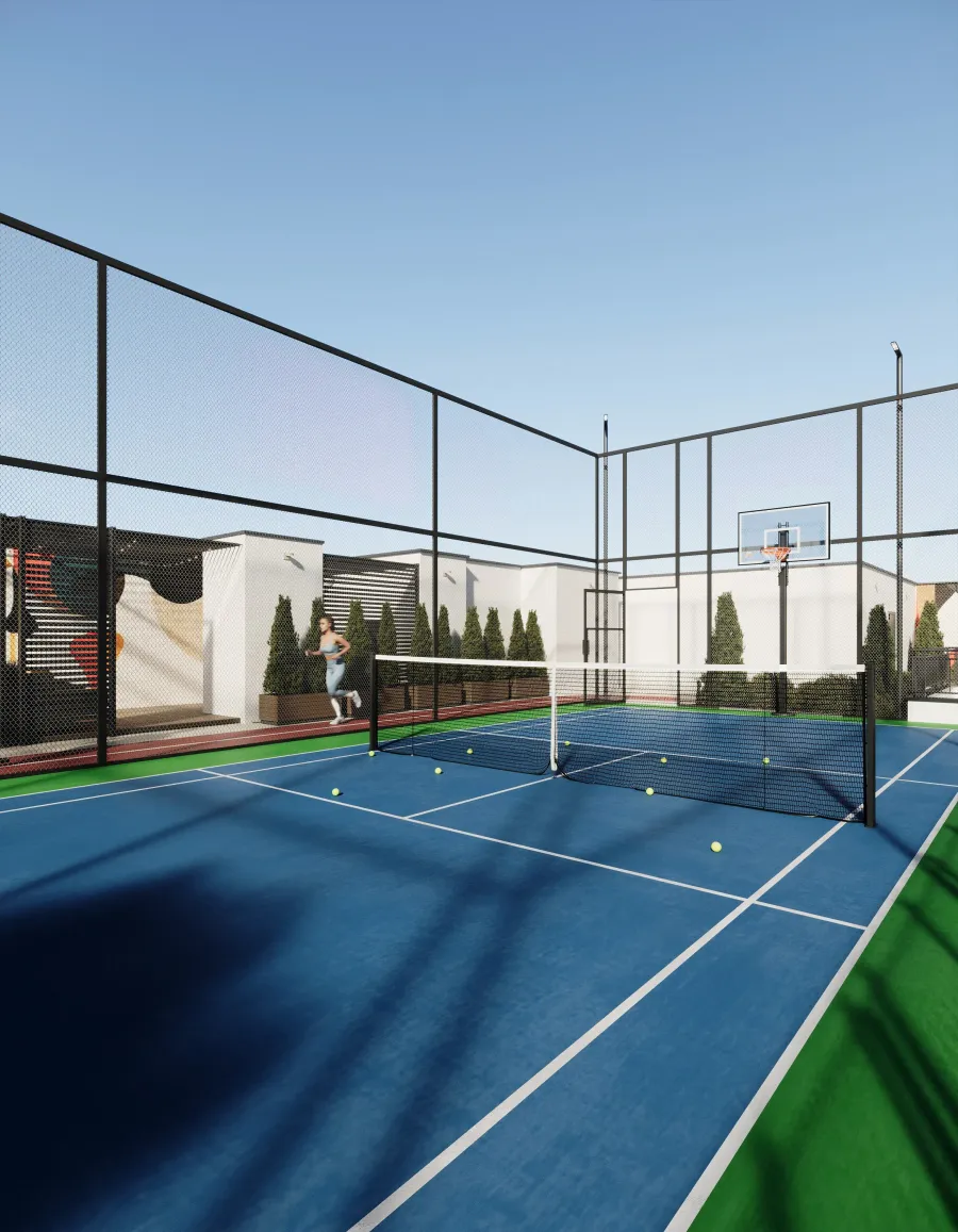 Tennis Court at J-Haus Residence.