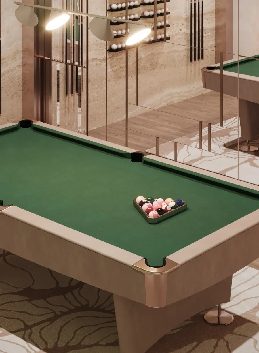 Billiard Table at J-Haus Residence.