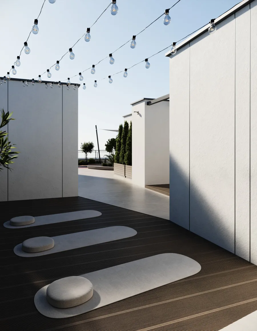 Outdoor Yoga Area at J-Haus Residence.