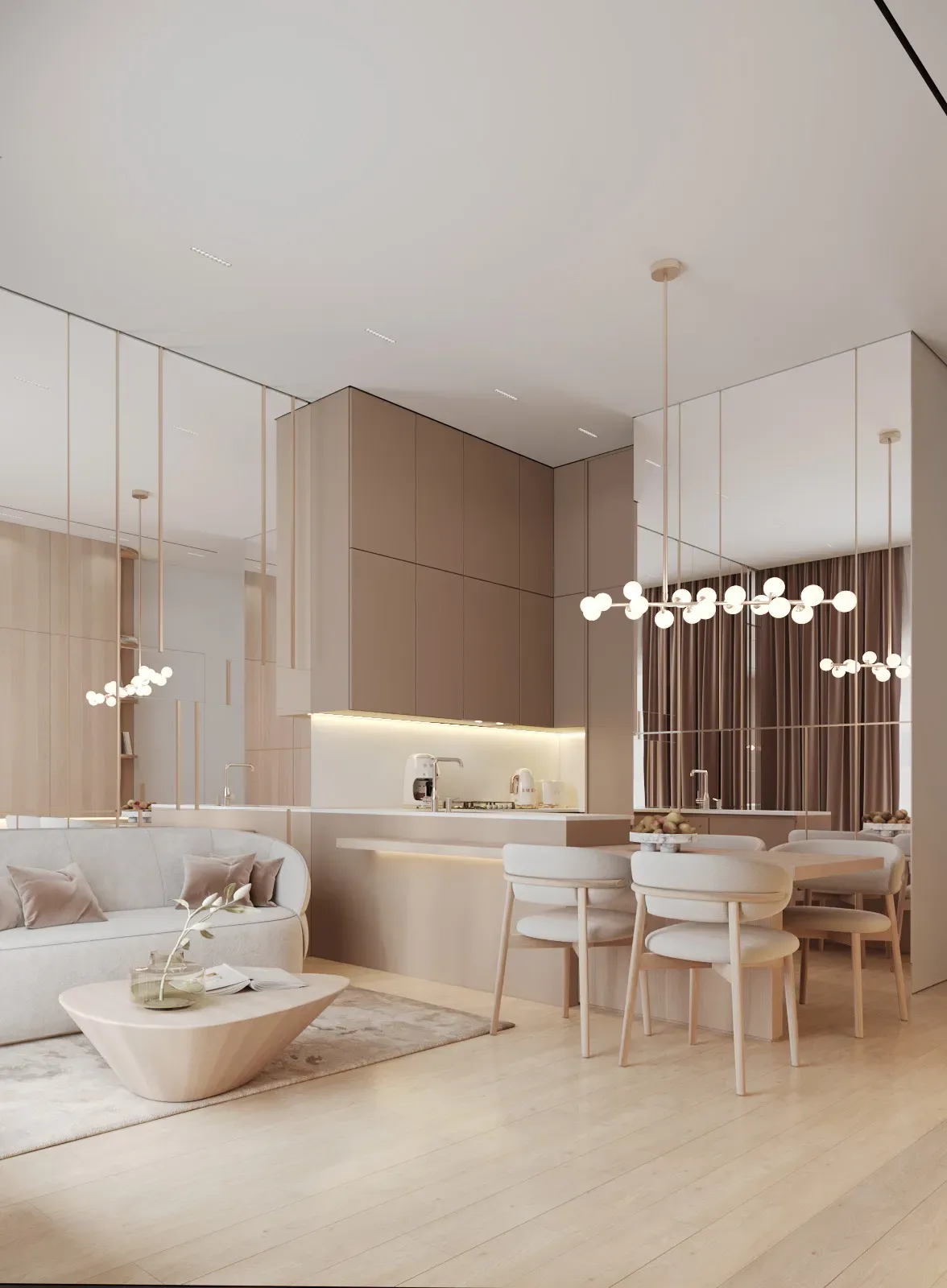 Interior render at J-Haus Residence.