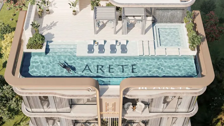 Pool Sun Loungers at Urban Horizon.