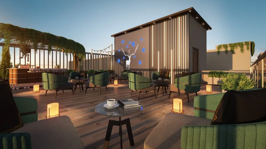 Rooftop Outdoor Dining at Empire Gardens.