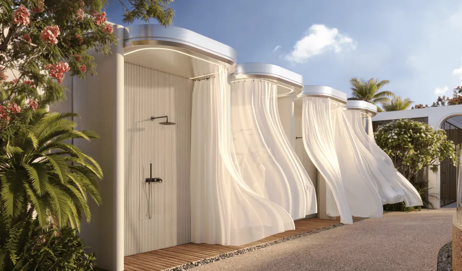 Poolside Shower at Weybridge Gardens 4.