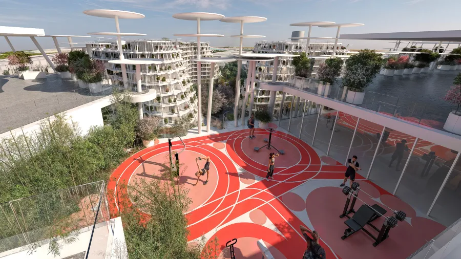 Rooftop Gym at Sakura Gardens.