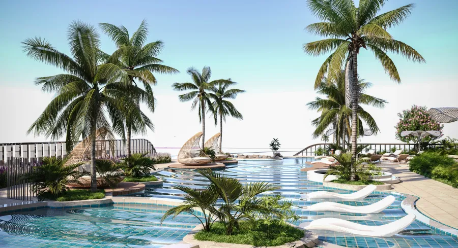 Pool & Jacuzzi at Divine Al Barari.