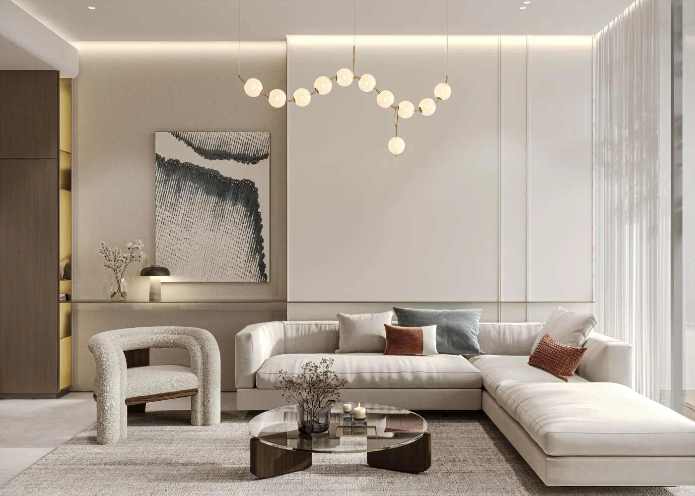 Interior render at Divine Al Barari.