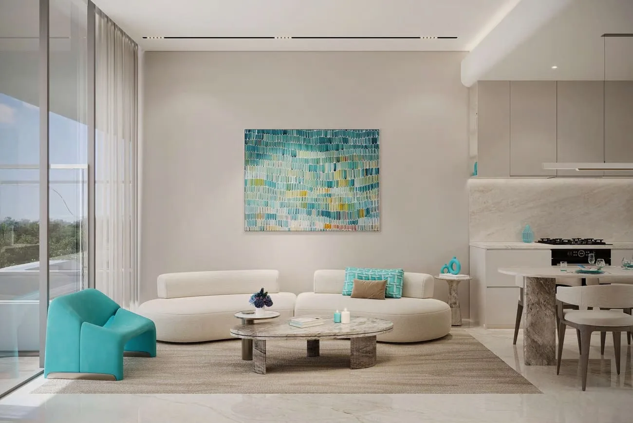 Interior render at Reef 998.