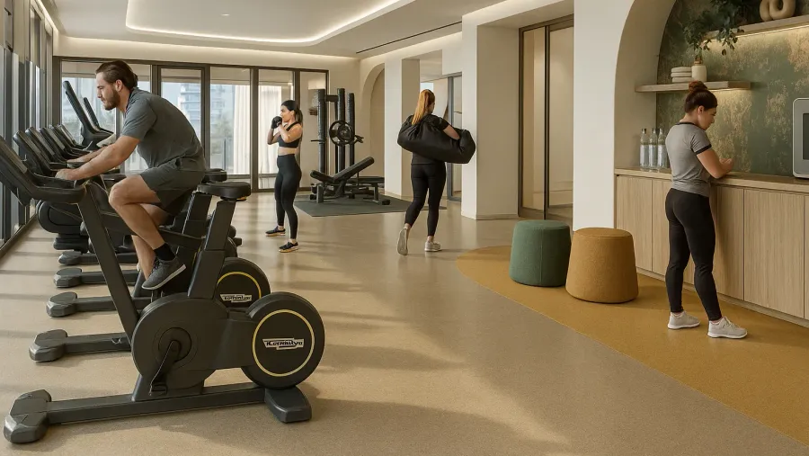 Fully Equipped Gym at Galleria Residences.