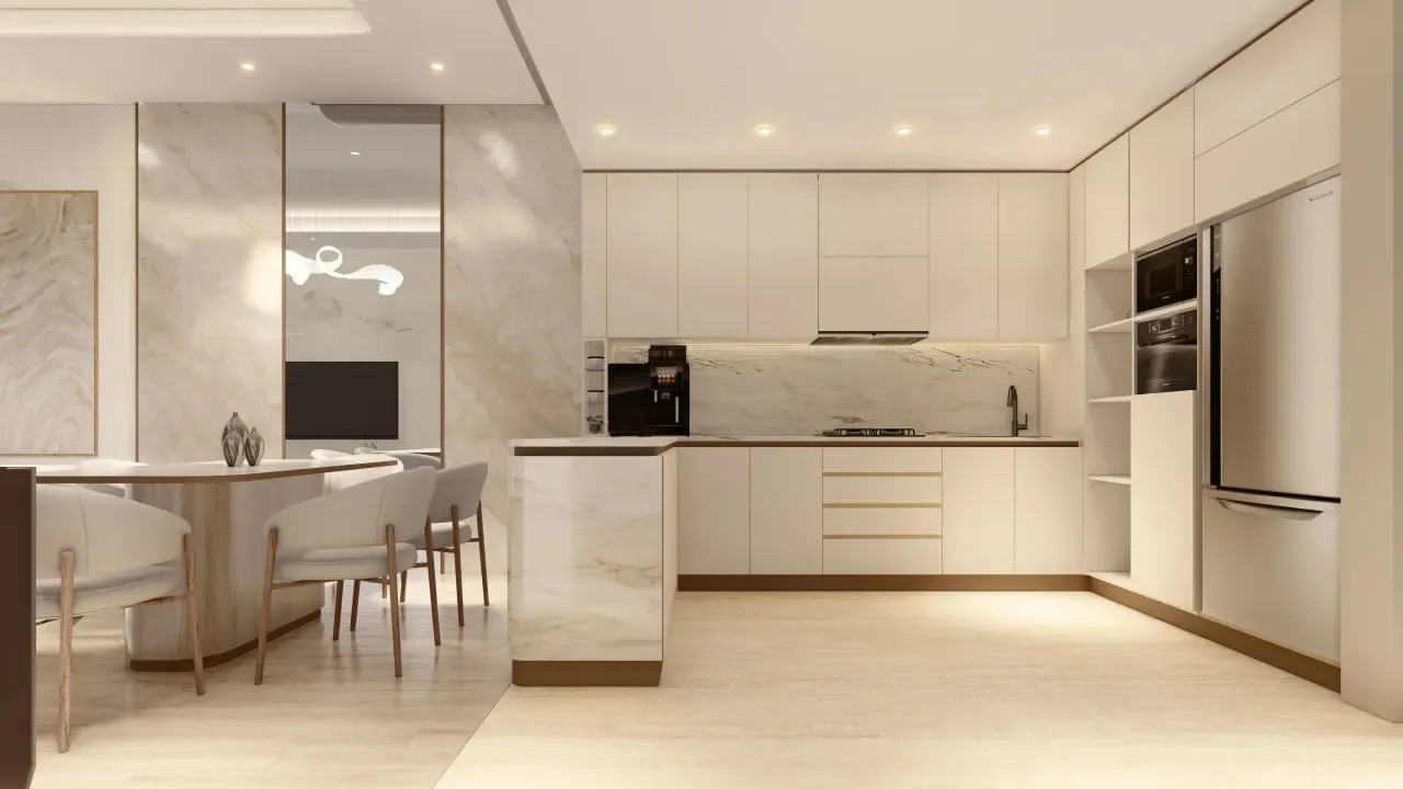Interior render at Galleria Residences.