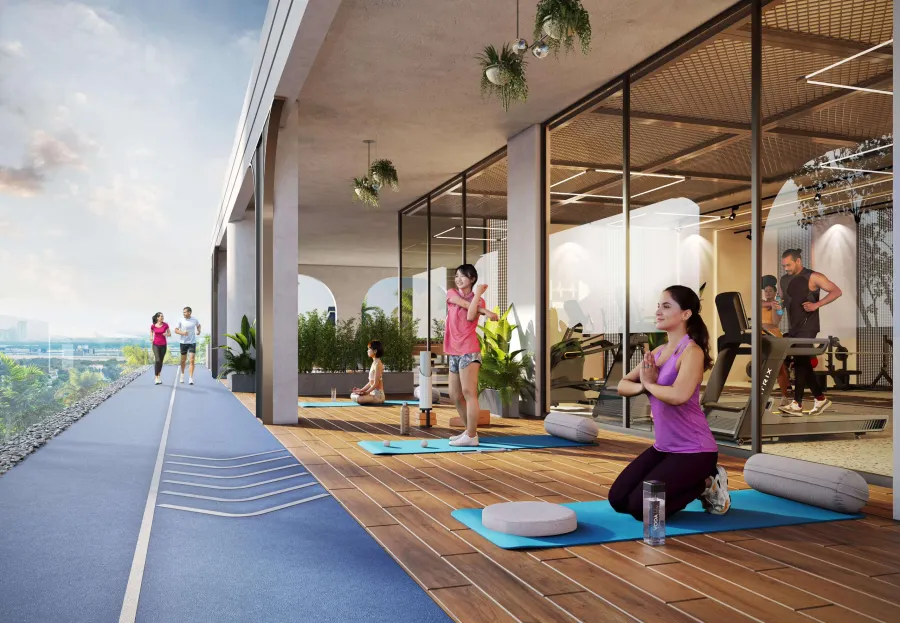 Jogging Track, Yoga Deck & Gym at Altair 52.