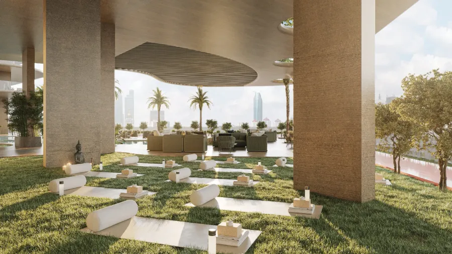 Outdoor Yoga Area at Stax.
