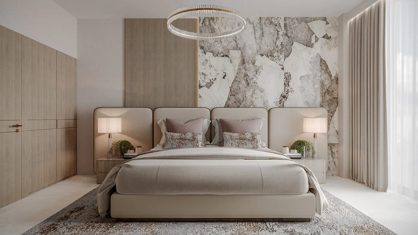 Interior render at Gardens 2 .