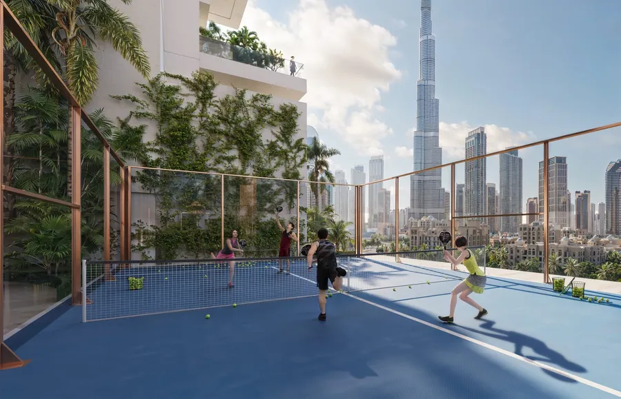 Padel Court at Fairmont Residences Solara Tower.