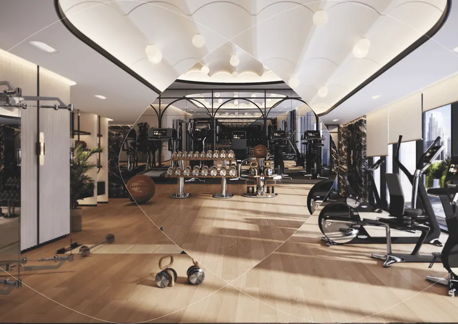 Gym at Sofitel Residences.