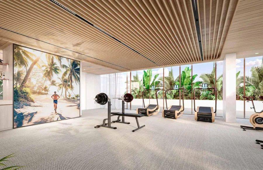 Gym at Flow Residences.