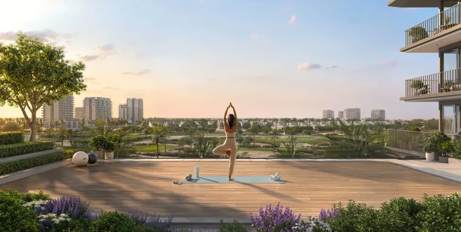 Yoga Area at Golf Trails.