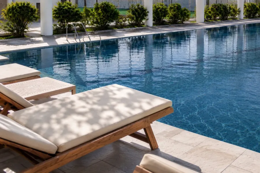 Pool Deck at Beverly Crown.