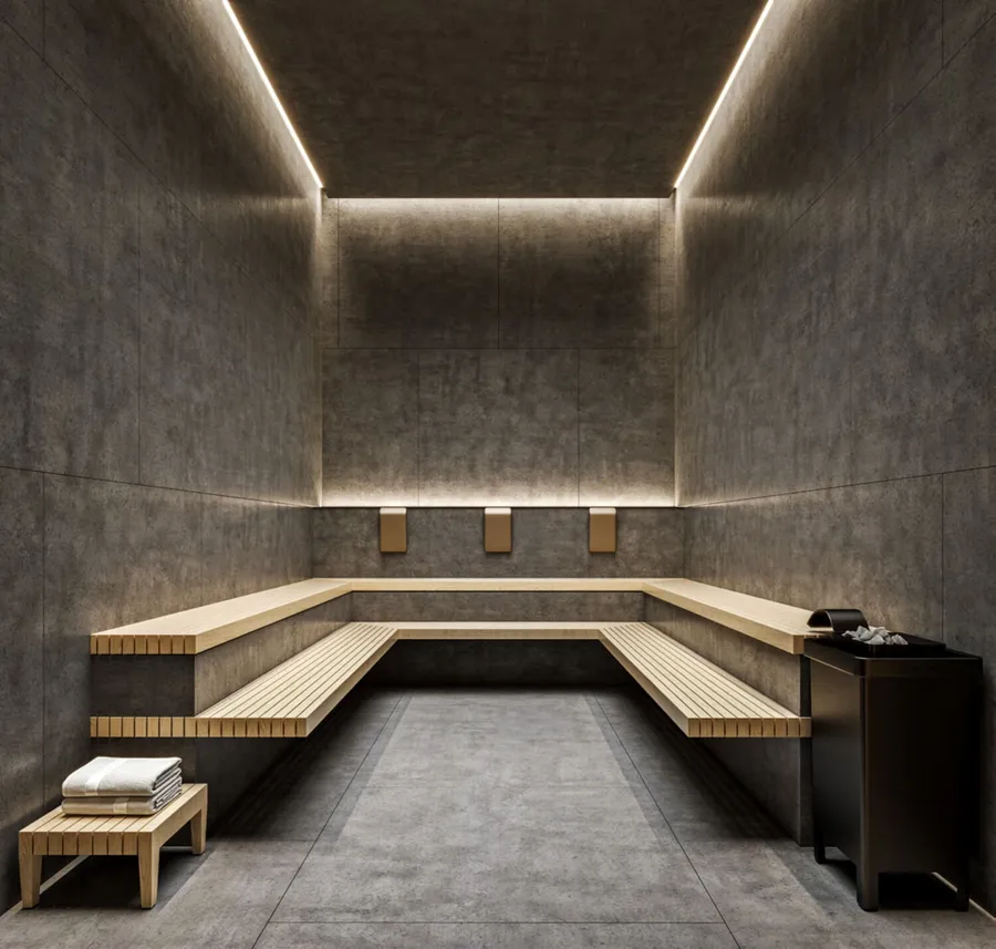 Sauna Rooms at Aeternitas.