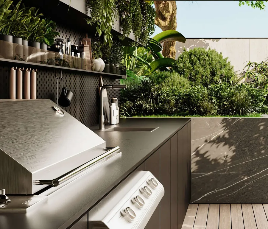 Bbq Area at Velor Penthouses.