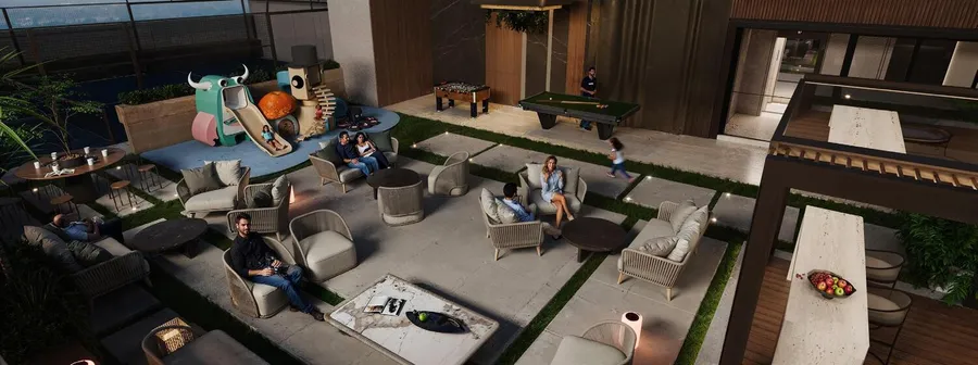 Outdoor Seating Area at Saddlewood Park.