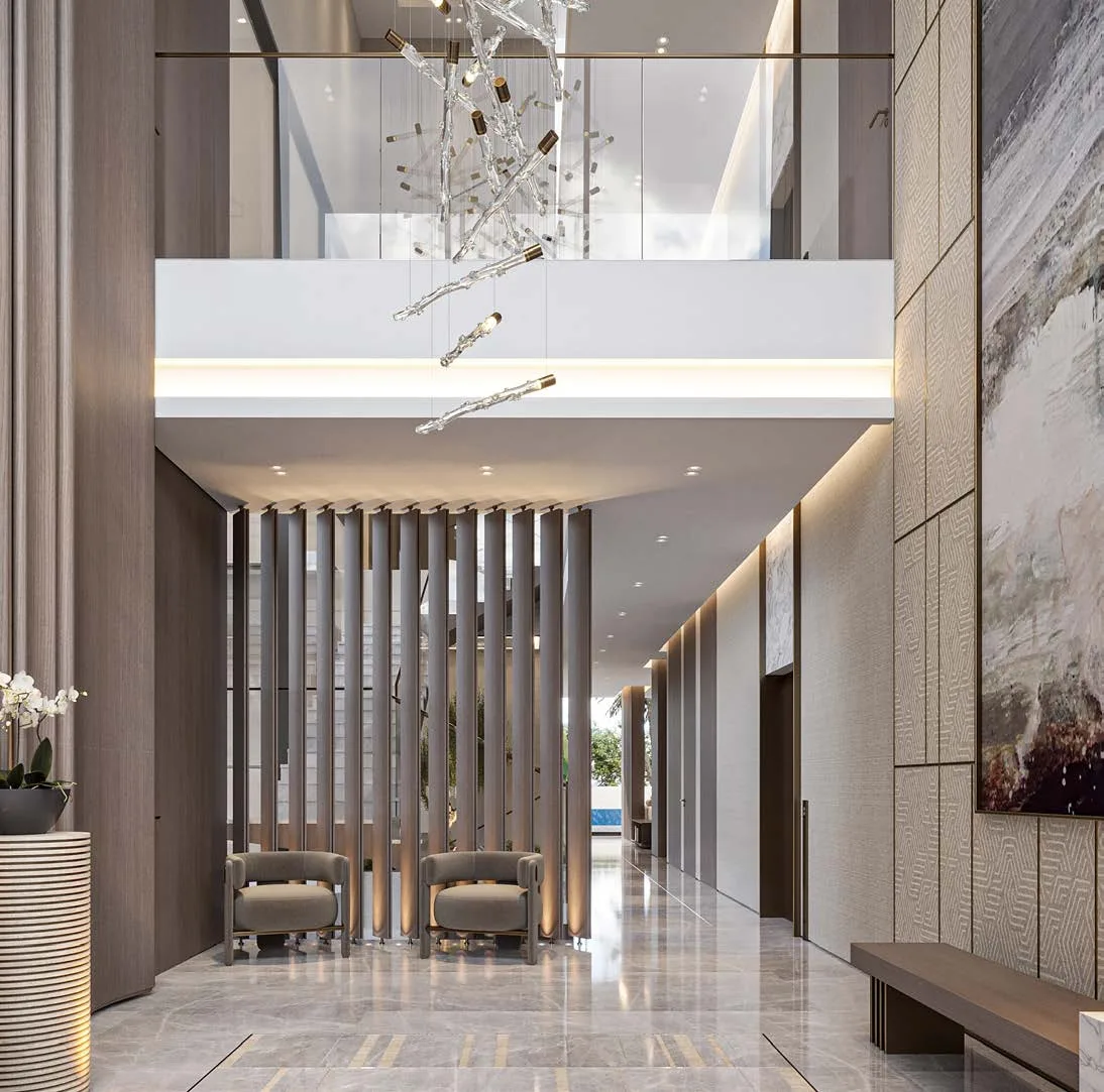 Interior render at Nineteen Riviera Lagoon.