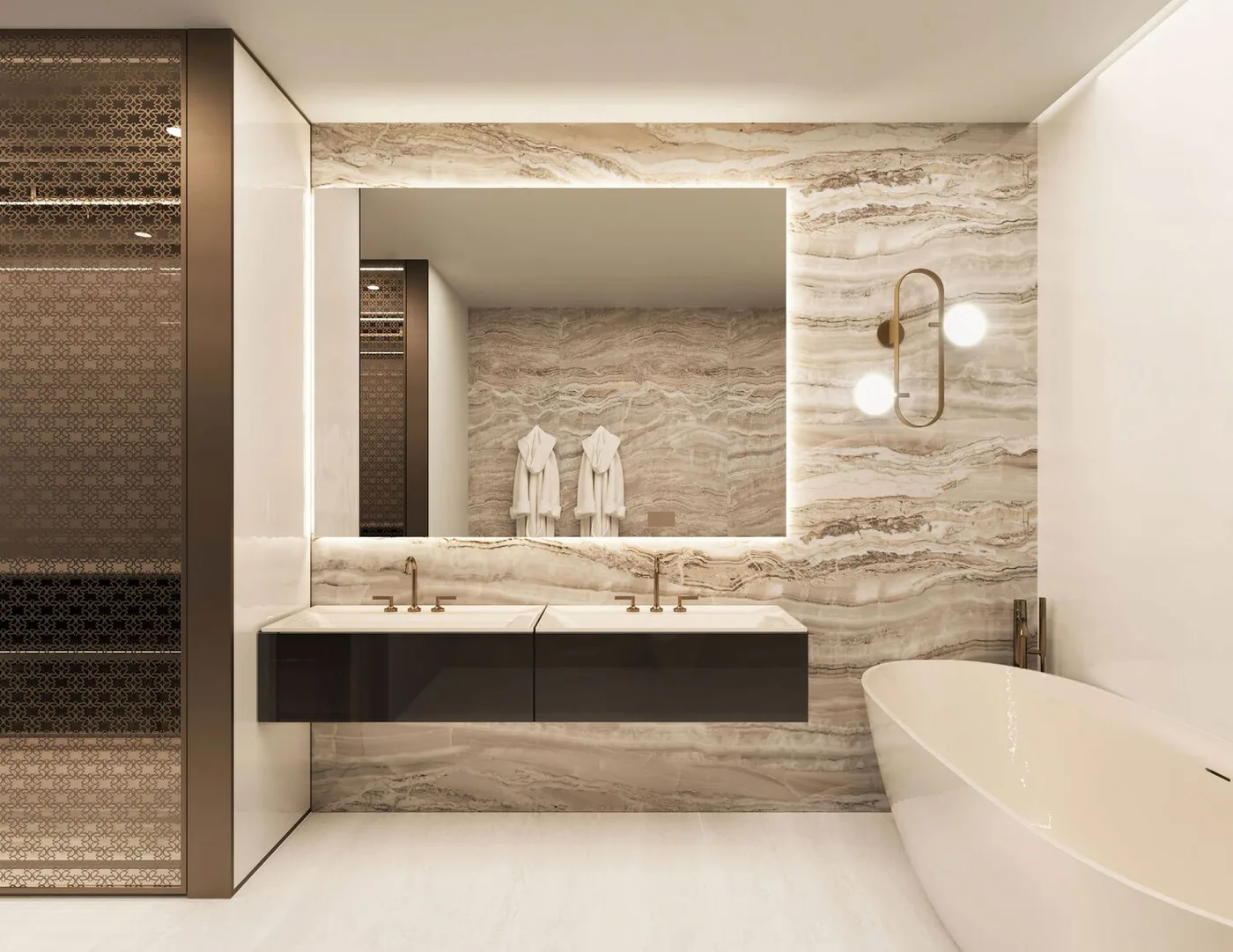 Interior render at La Mer by Elie Saab.