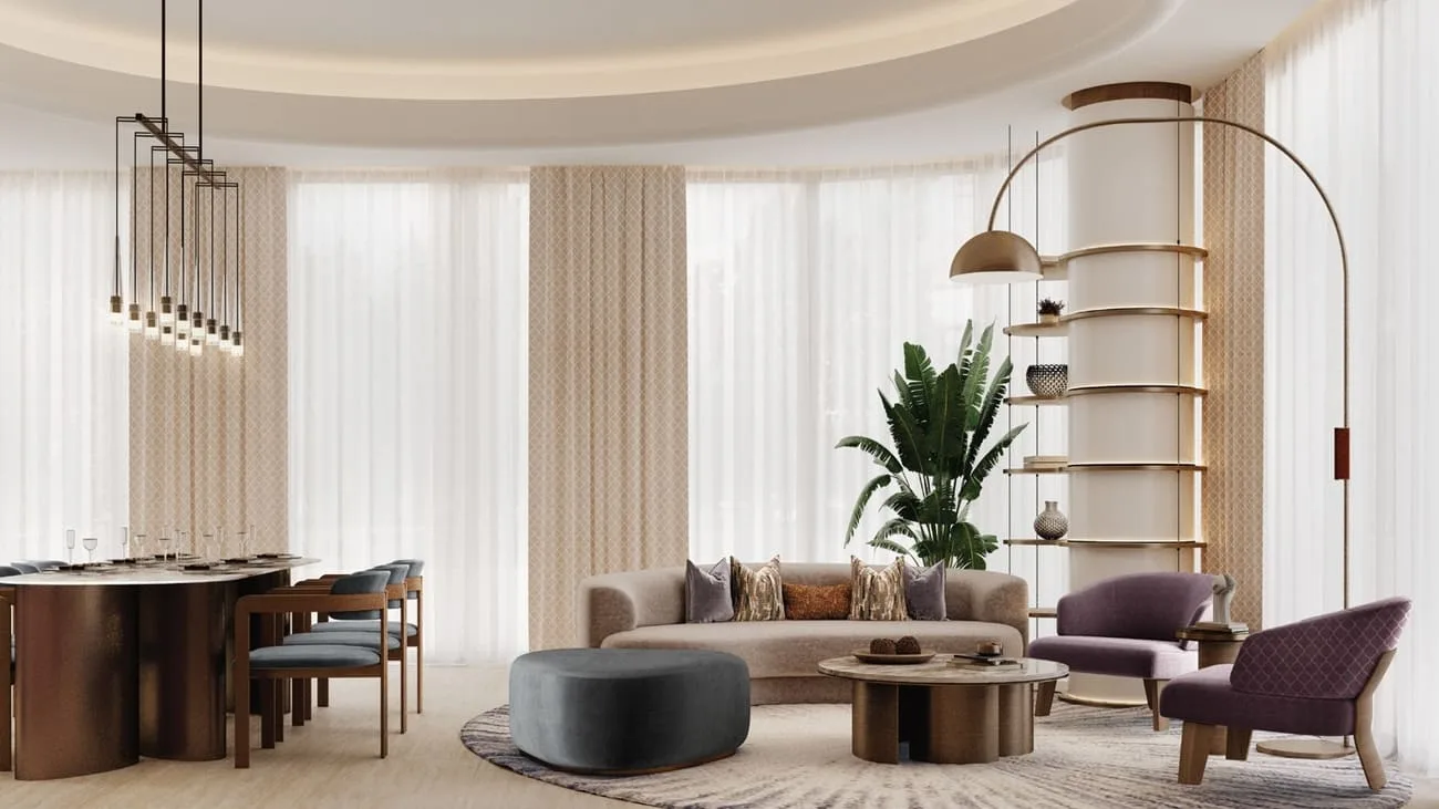 Interior render at Taj Wellington Mews.