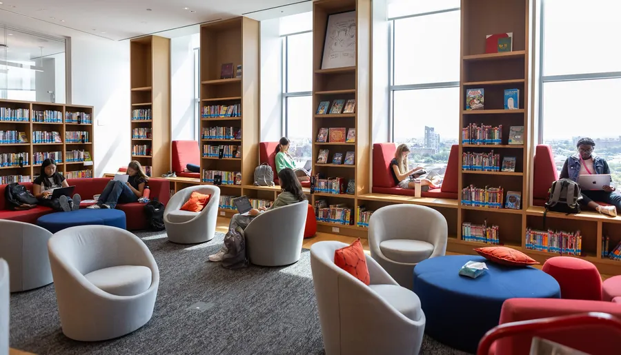Library at Butterfly Towers.