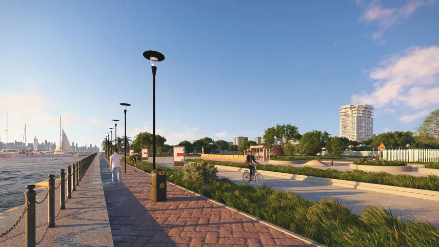 Walk Path at Luxury Canal Residences.
