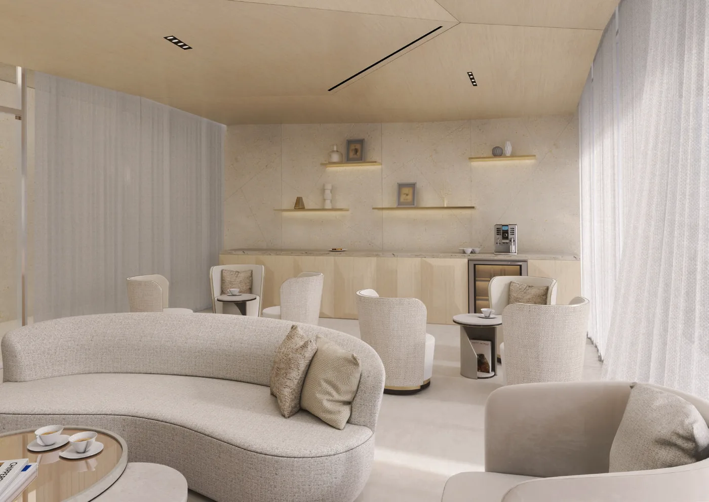 Interior render at Luxury Canal Residences.