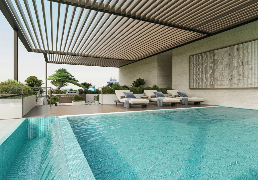 Poolside Sunloungers at Trevino.