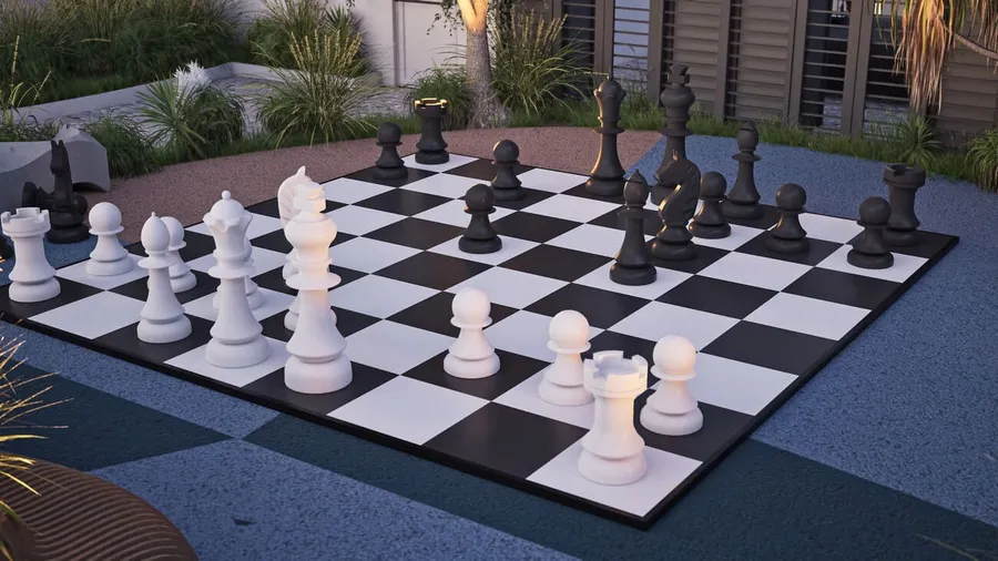 Life Size Chess Court at Avana Residences.