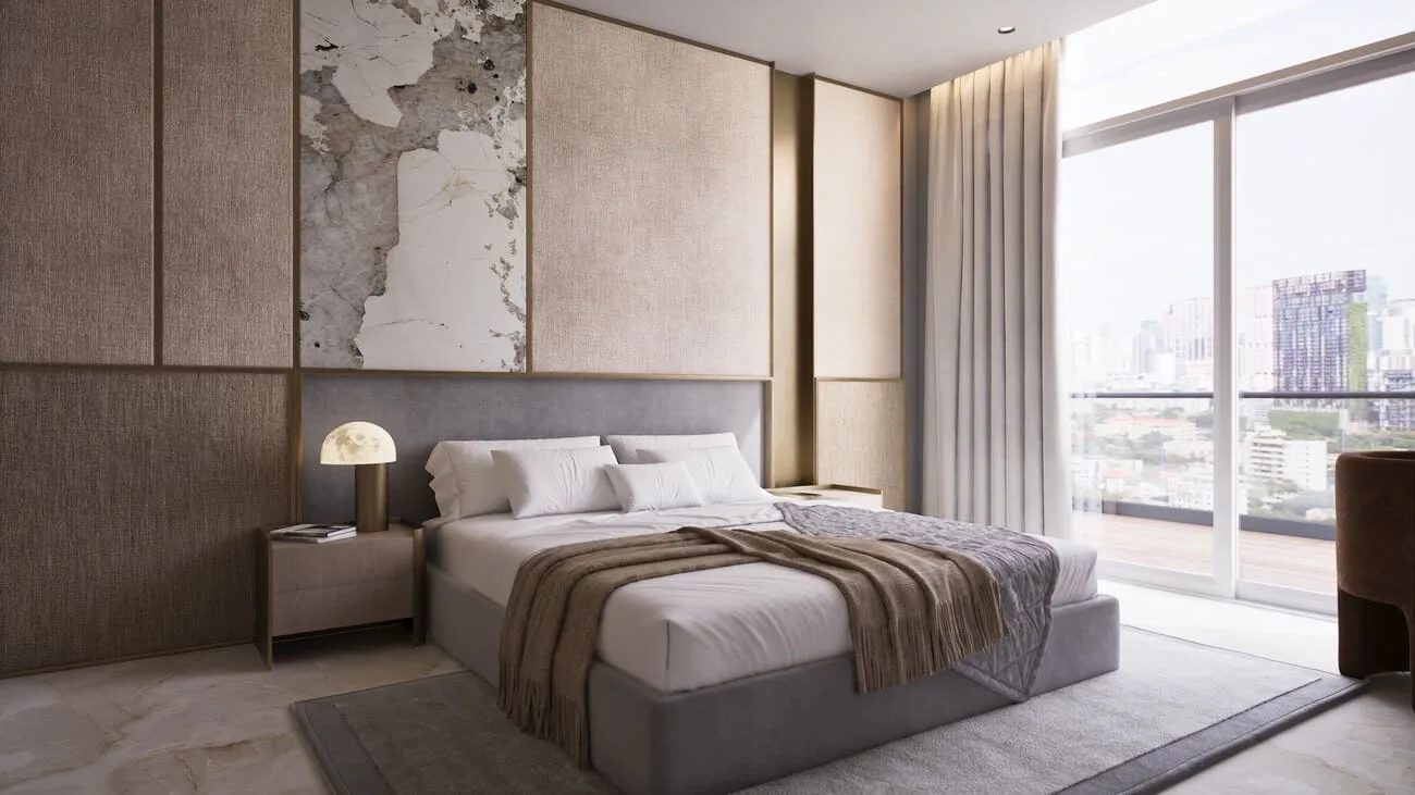 Interior render at Avana Residences.