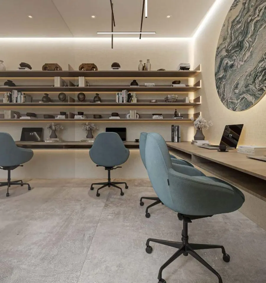 Co-Working Area at Lucky Oasis Residence.