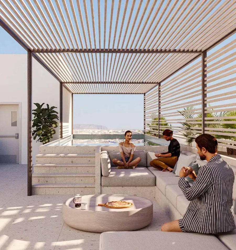 Rooftop Sky Lounge at Lucky Oasis Residence.
