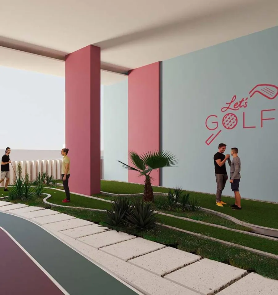 Mini Golf Course at Lucky Oasis Residence.