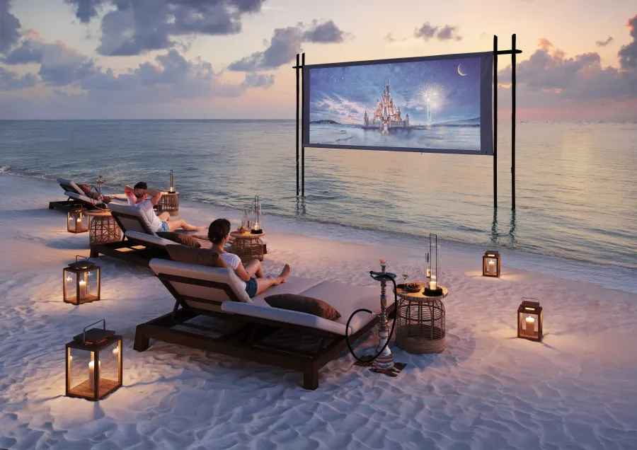 Outdoor Cinema at Radisson Resort Maldives.
