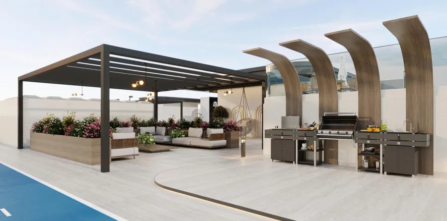 BBQ Area at Vivida Residences.