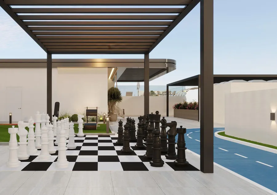 Giant Chess Board at Vivida Residences.