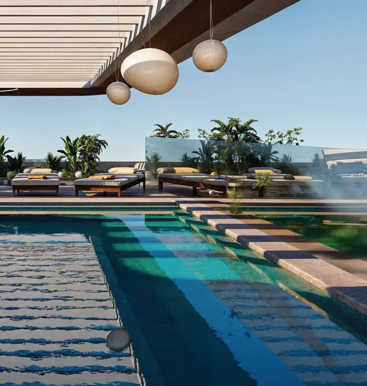 Rooftop Swimming Pool at Celestara Residences.