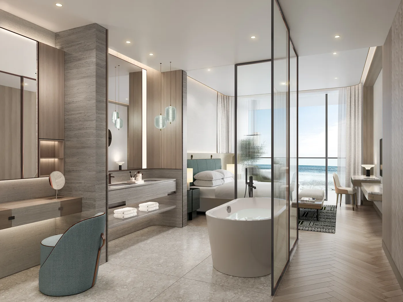 Interior render at JW Marriott Residences and Resort.
