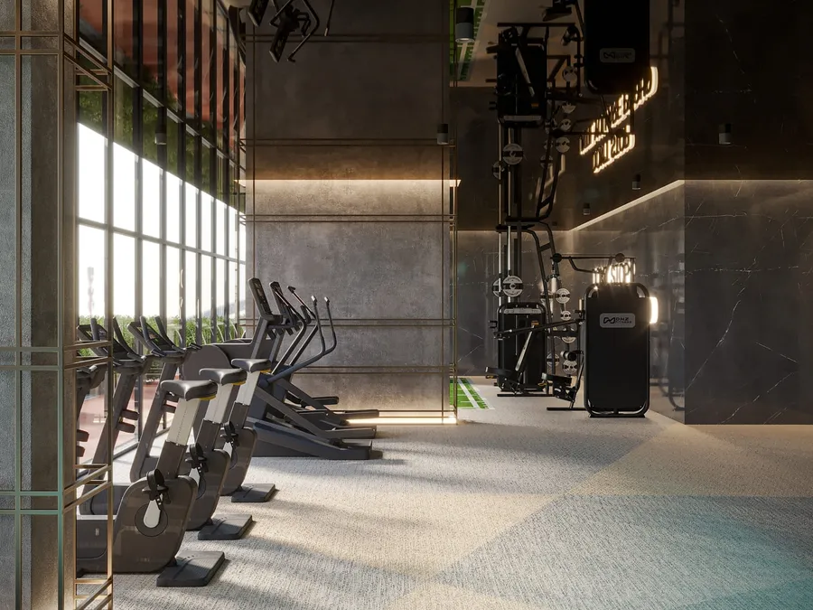 Gym at One Park Central.